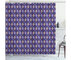 Rhombic Tartan Retro Shower Curtain