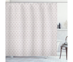 Monochrome Spring Blooms Shower Curtain