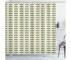 Nature Inspired Abstract Shower Curtain