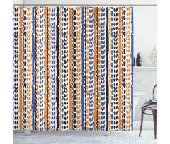 Watercolor Zigzag Lines Shower Curtain
