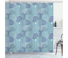 Pastel Color Filled Circles Shower Curtain