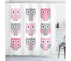 Owl Animals Shower Curtain