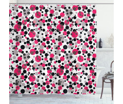 Retro Circle Dots Shower Curtain