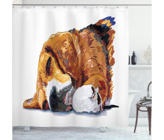 Sleeping Puppy Shower Curtain