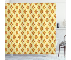 Old Fashioned Rhombus Shower Curtain