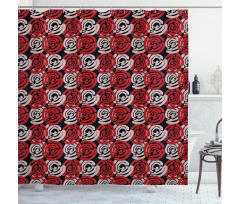 Digital Featured Rose Shower Curtain