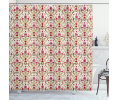 Classical Vintage Floral Shower Curtain