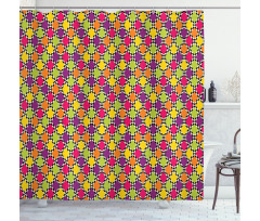 Colorful Diamond Shape Shower Curtain