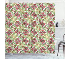 Watercolor Lily Bouquet Shower Curtain