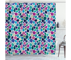Colorful Raindrops Shower Curtain