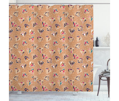 Colorful Diamond Shapes Shower Curtain