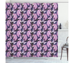 Butterfly Stars Moons Shower Curtain