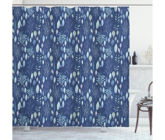 Watercolor Leaves Art Shower Curtain