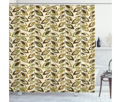 Abstract Leafy Branches Shower Curtain