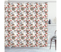 Nostalgic Blossoms Art Shower Curtain