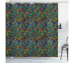 Geometrical Mosaic Shower Curtain