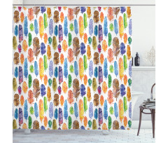 Watercolor Style Art Print Shower Curtain