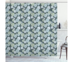 Green Cactus Flowers Shower Curtain