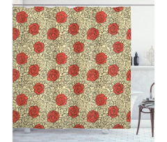 Romantic Flowerbed Art Shower Curtain