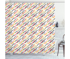 Diagonal Simple Lines Shower Curtain
