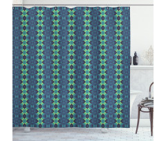 Geometric Zigzag Shower Curtain