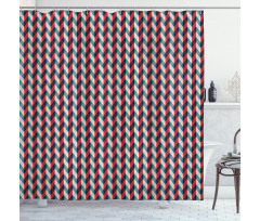 Country Style Checkered Shower Curtain