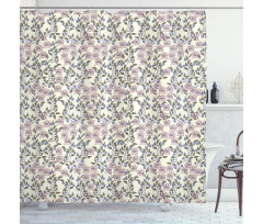 Pastel Toned Blueberries Shower Curtain