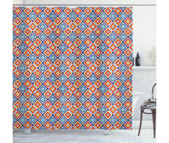 Oriental Geometric Motif Shower Curtain