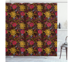 Botanical Pattern Shower Curtain