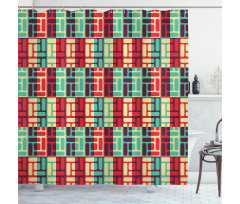 Colorful Squares Shower Curtain