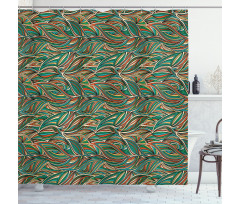 Colorful Swirled Lines Shower Curtain