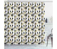 Triangles and Stripes Shower Curtain