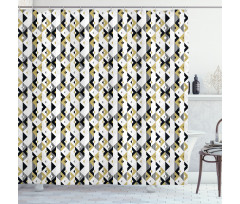 Triangles and Stripes Shower Curtain