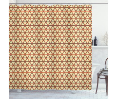 Grid Style Triangles Shower Curtain