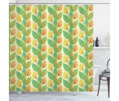 Hand Drawn Branches Shower Curtain