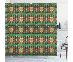 Colorful Azulejo Tiles Shower Curtain