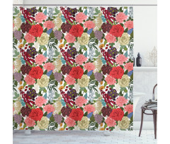 Romantic Bouquet Design Shower Curtain