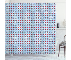 Bohemian Heart Shapes Shower Curtain