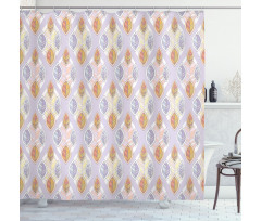 Cartoon Style Foliage Shower Curtain