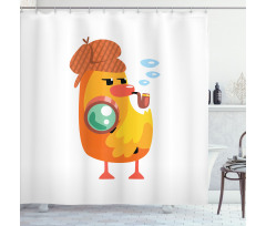 Private Detective Duck Shower Curtain