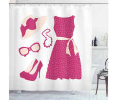 Pastel Colored Dress Shower Curtain