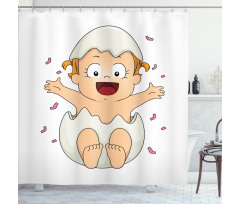 Gender Reveal Doodle Shower Curtain