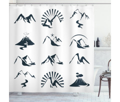 Mountain Design Shower Curtain