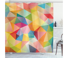 Polygonal Arrangement Shower Curtain