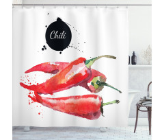Chili Pepper Hot Spicy Shower Curtain