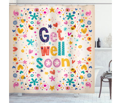Get Well Soon Wish Cheery Shower Curtain