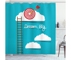 Dream Big Phrase Shower Curtain