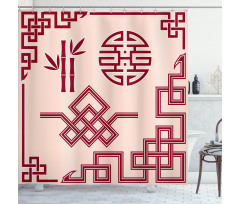 Oriental Design Elements Shower Curtain