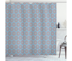 Oriental Floral Tile Shower Curtain