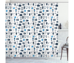 Media TV Shower Curtain